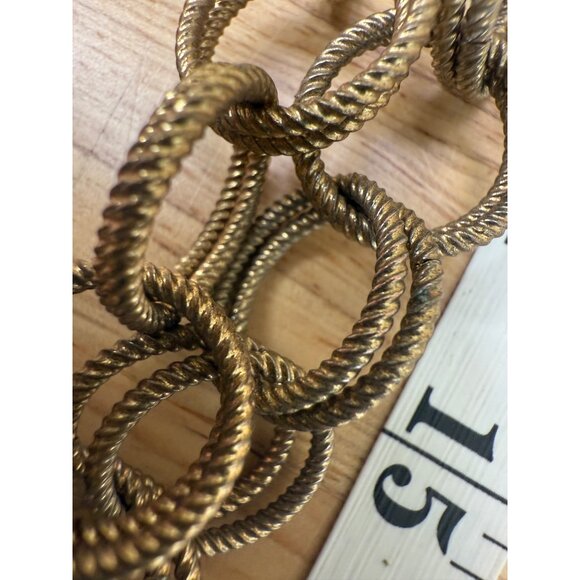 Betsey Johnson Gold-Tone 36" Heavy Double-Ring Chain Link Necklace - Picture 6 of 12